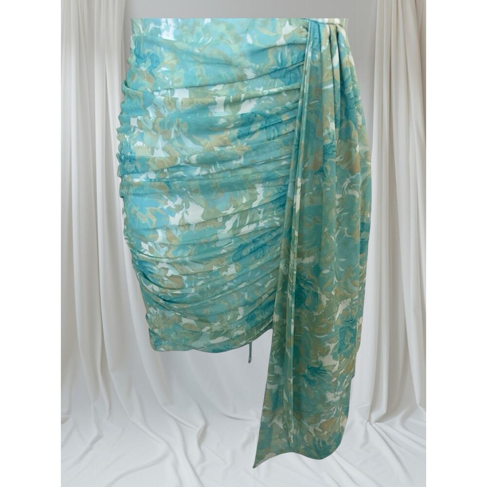 NWT Hello Molly Green Foral Color CrissCross Back Straps Showing Back 4 - Picture 8 of 9